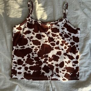 Cow print tank